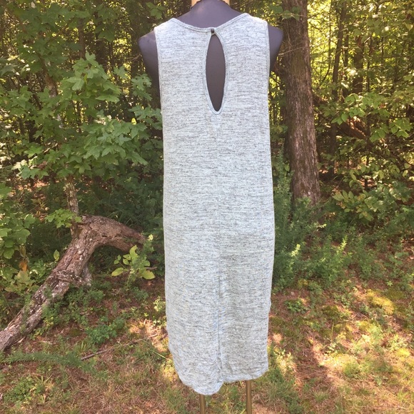 Owl High Low Shirt M Sleeveless Aqua Gray Heather - Picture 8 of 11